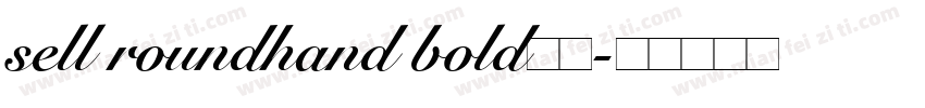 sell roundhand bold字体字体转换